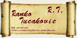 Ranko Tucaković vizit kartica